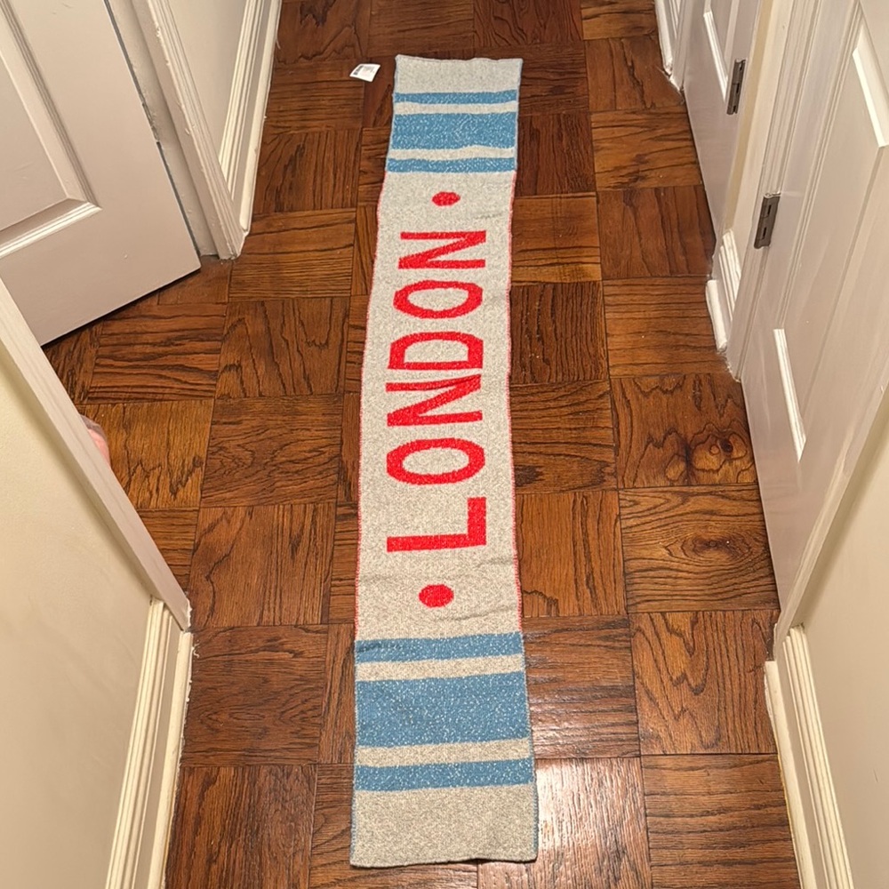 Urban Outfitters Red and Blue London Scarf